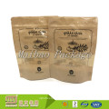 La hoja de papel de Kraft de Brown a prueba de humedad modificada para requisitos particulares se levanta las bolsas de empaquetado laminadas del polvo del café de la cremallera con la válvula